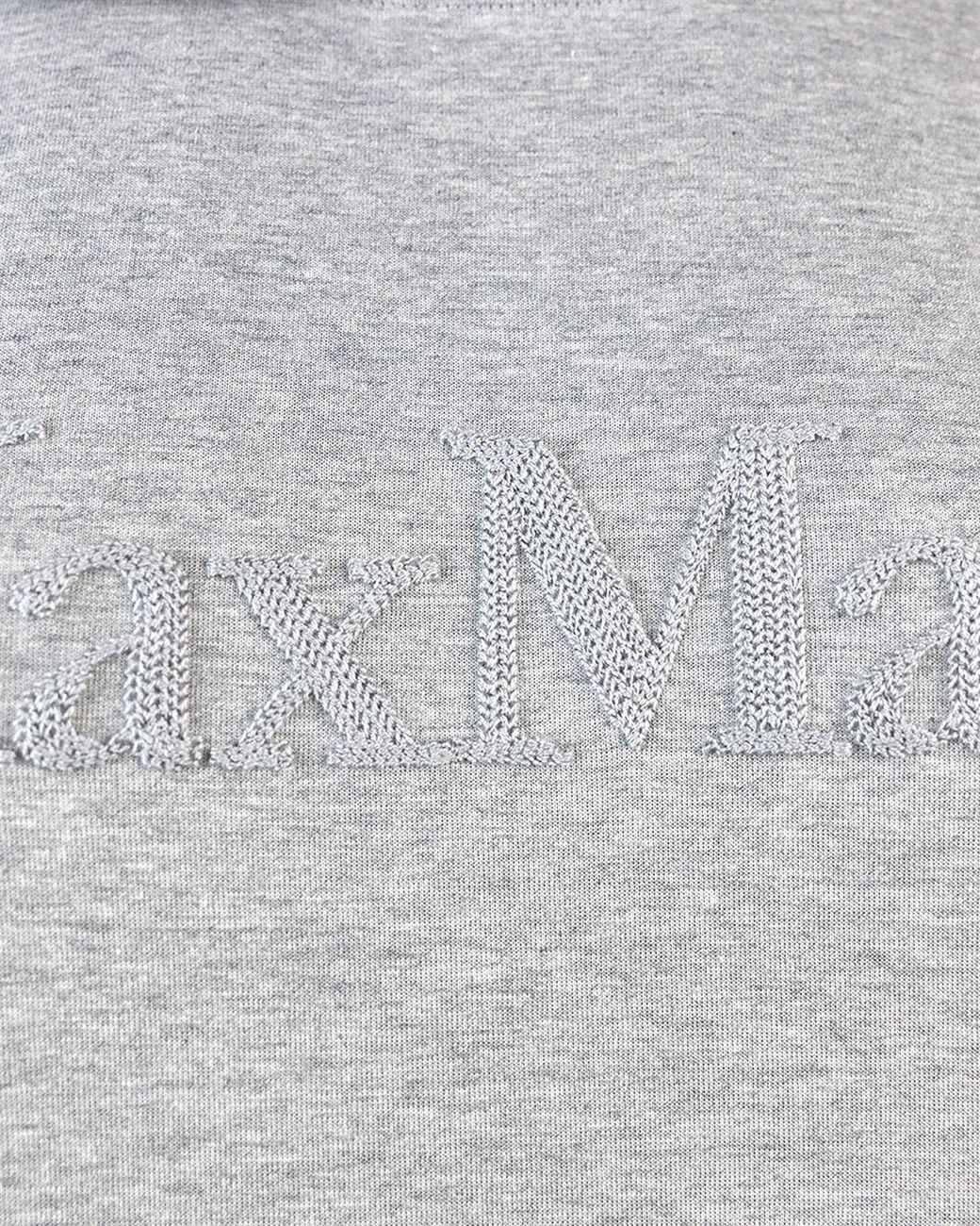 Max Mara Gray 'S Logo Detailed Long-Sleeved Hoodie