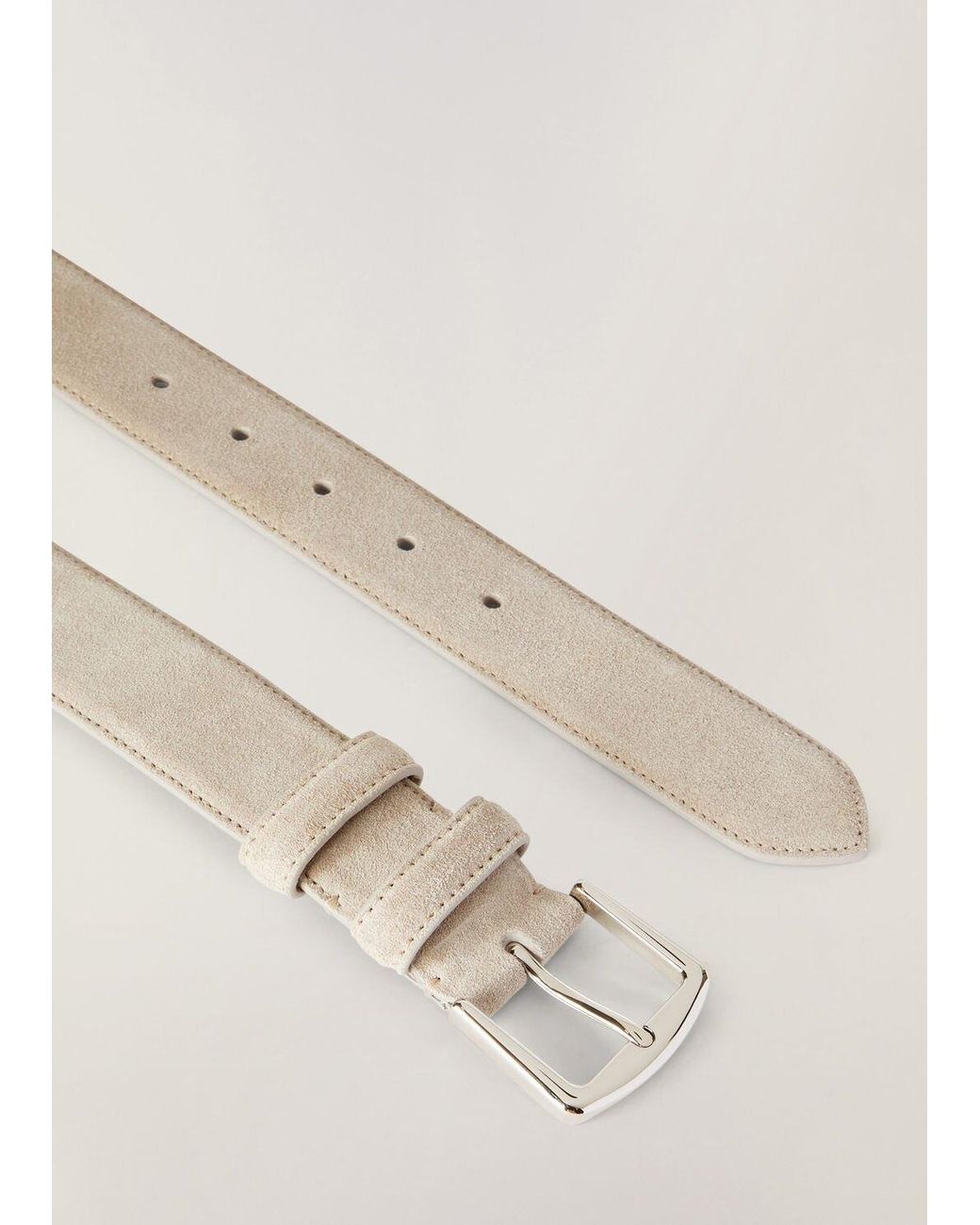 Loro Piana White Alsavel Belt for men