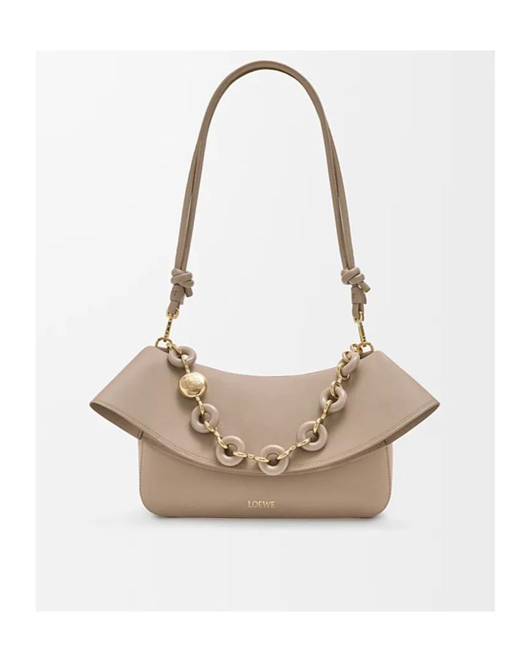 Loewe Natural Medium Leather Ola Shoulder Bag