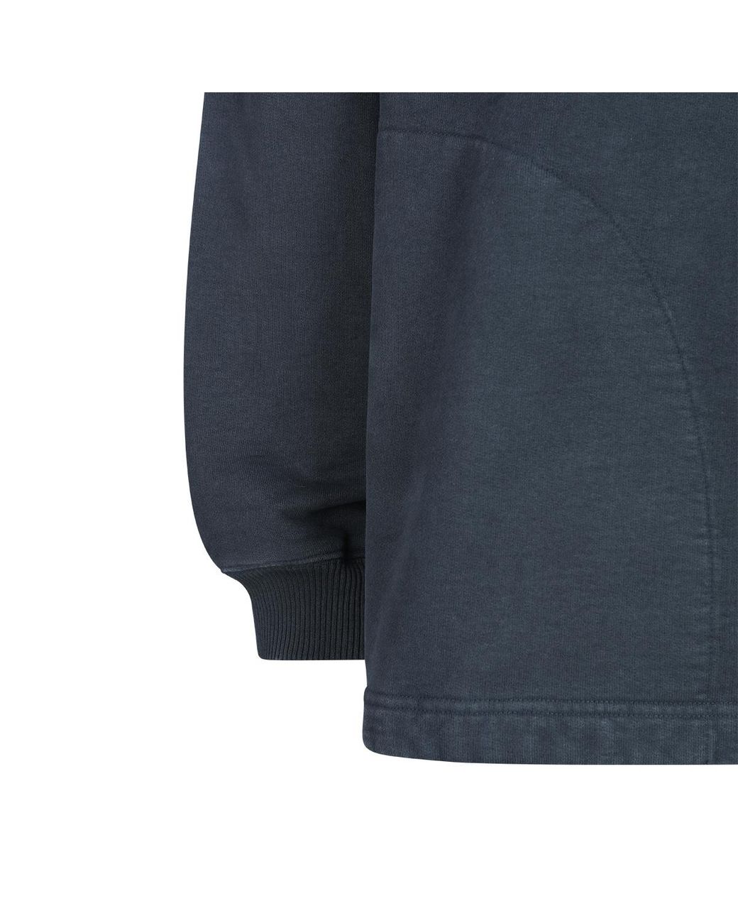 Acne Blue Logo Printed Oversized Hoodie