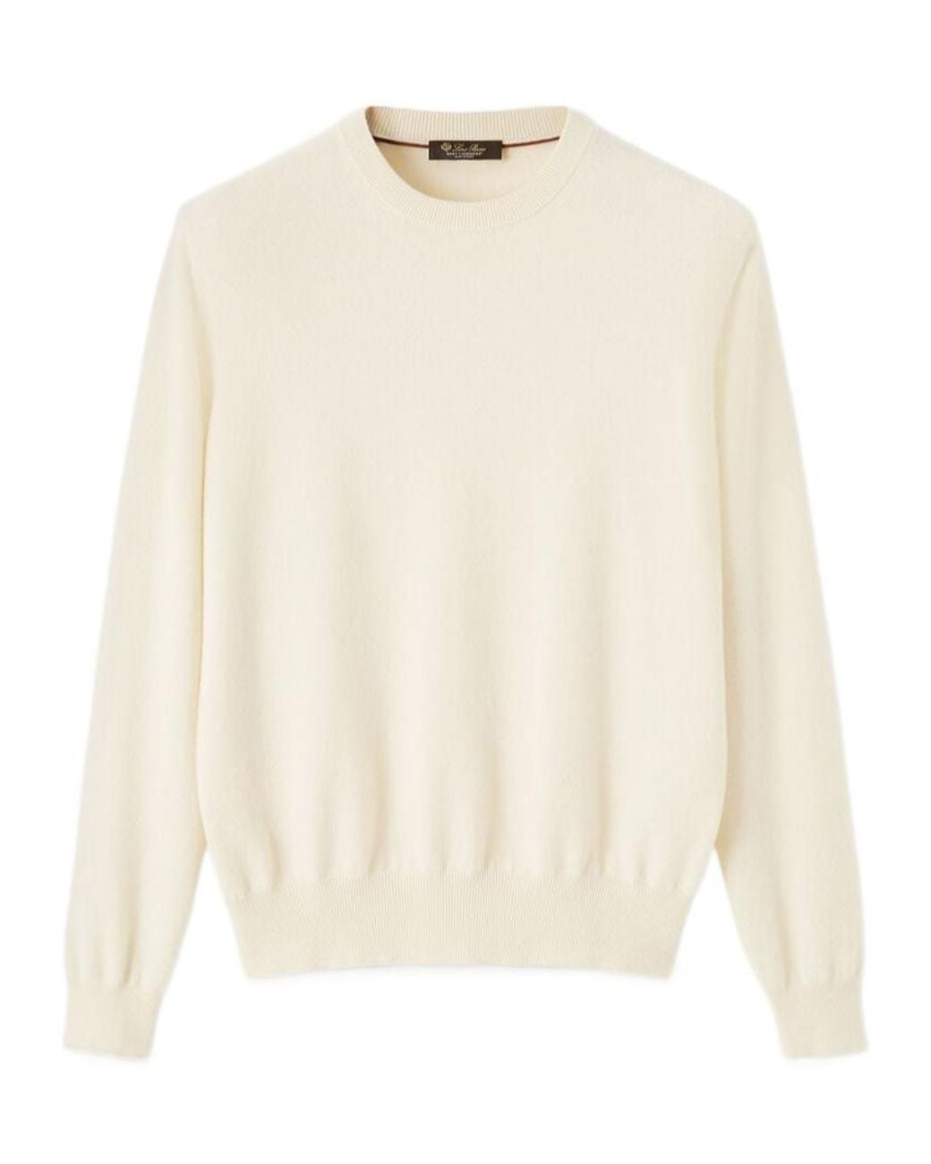 Loro Piana White Classic Crewneck for men