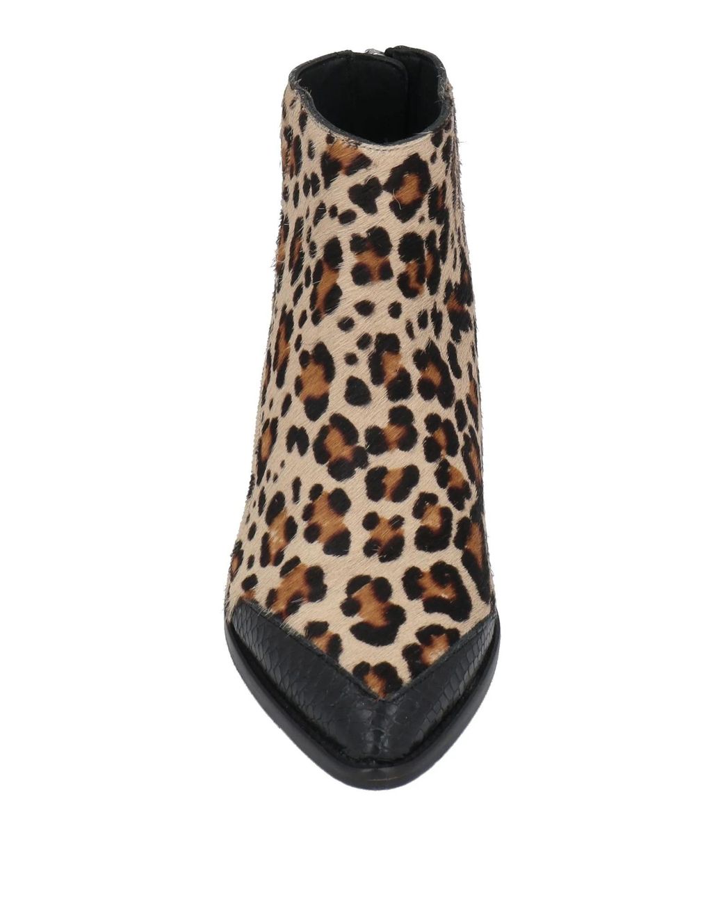 Dolce & Gabbana Brown Leopard Print Spliced Ankle Boots