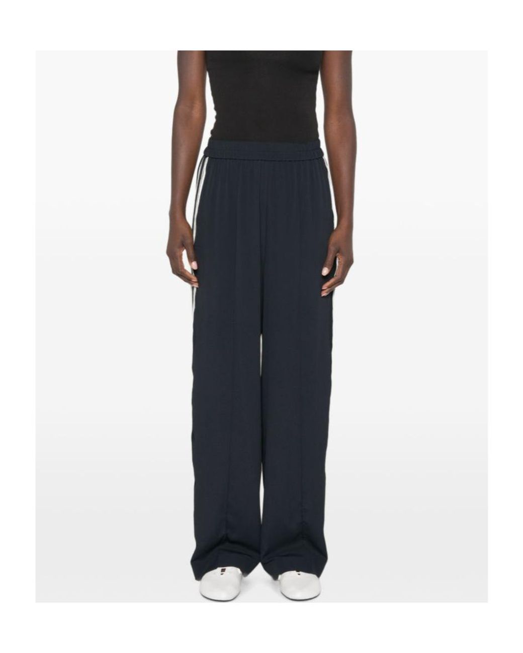 Fabiana Filippi Blue Side-Stripe Track Pants