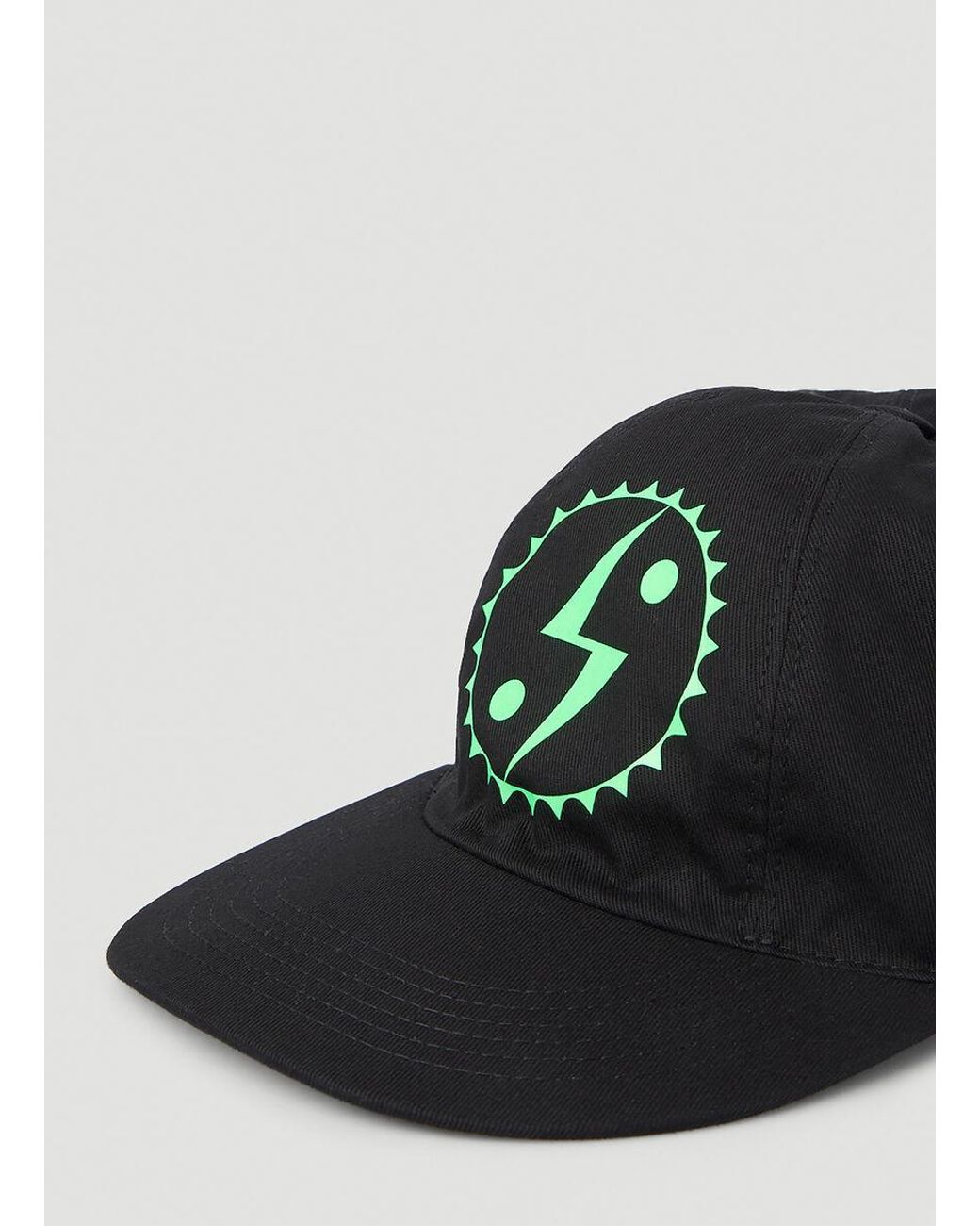Stella McCartney Black Logo Print Baseball Cap for men