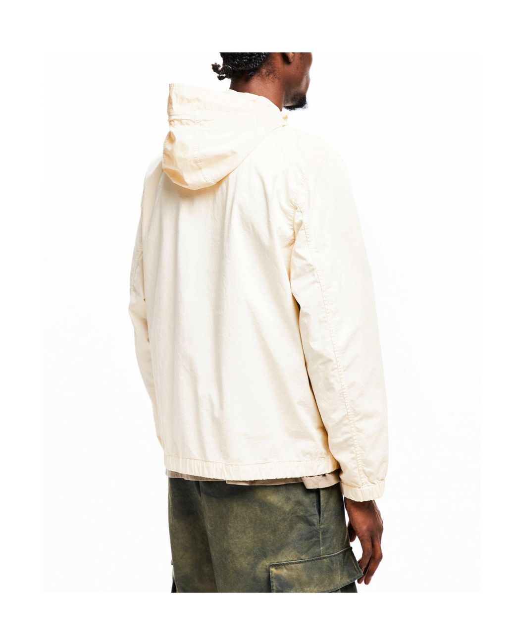 Stone Island White Twill Jacket for men