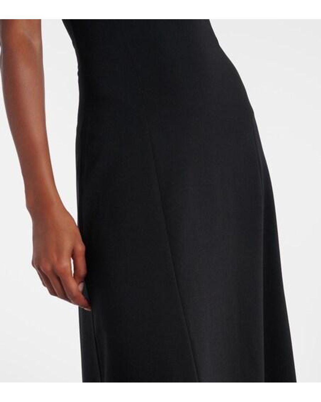 Solace London Black Helena Strapless Gown