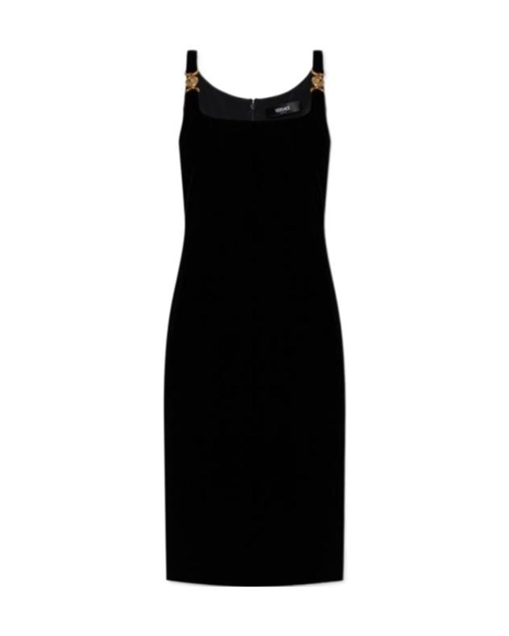 Versace Black Sleeveless Velvet Dress