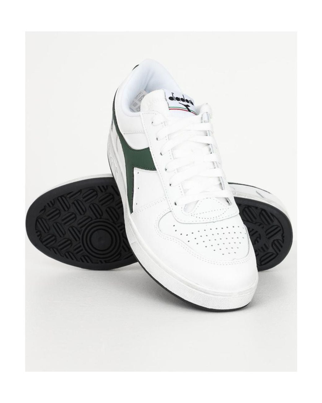 Diadora White Logo Low Upper Board Shoes for men