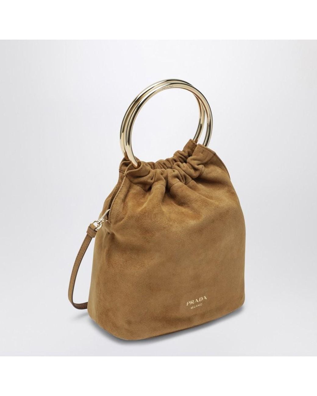 Prada Natural Logo Bucket Bag