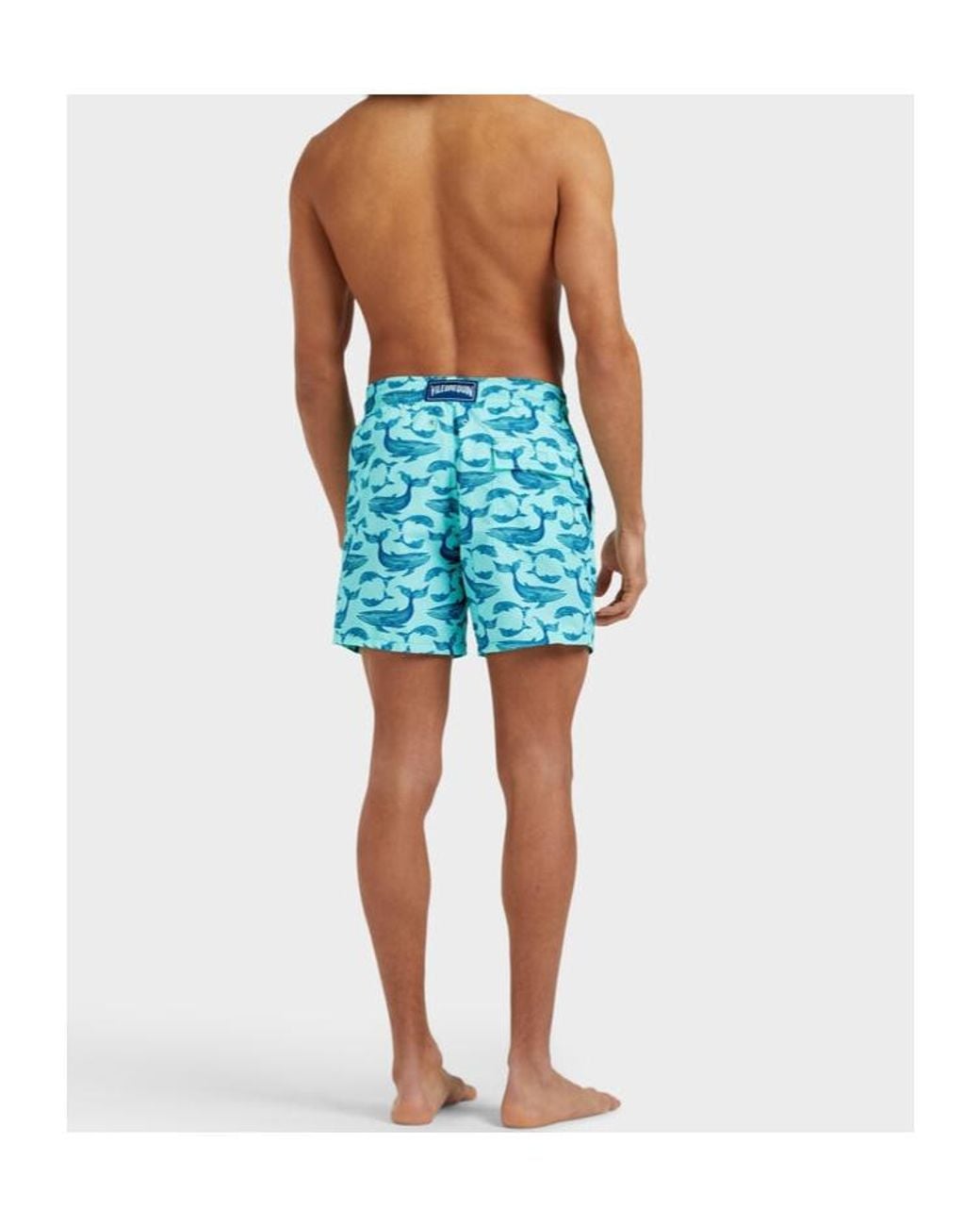 Vilebrequin Blue Whale-Print Swim Shorts for men