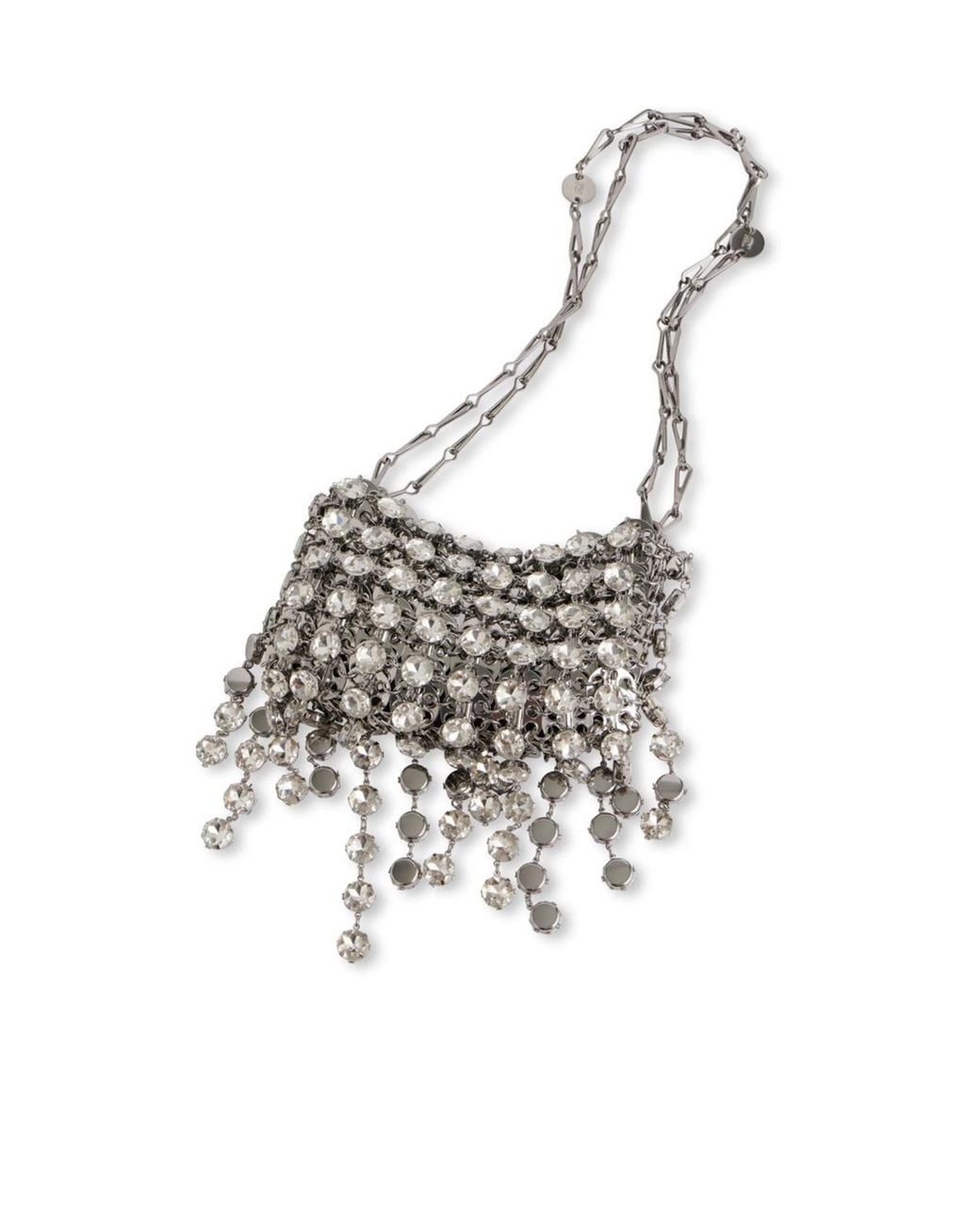 Rabanne White Rabanne 1969 Nano Fringe Shoulder Bag