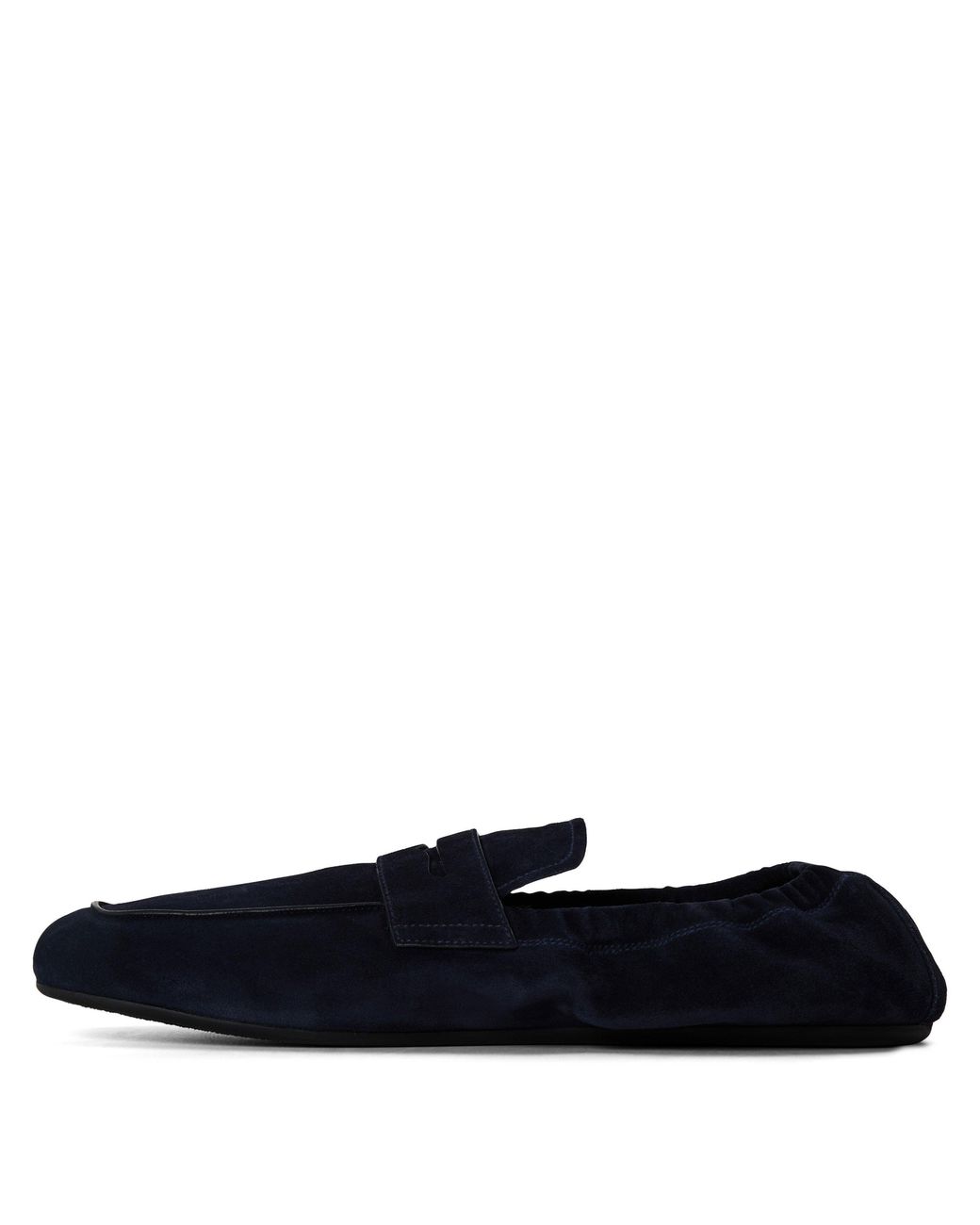 Prada Blue Solid Color Shuffle Loafer for men