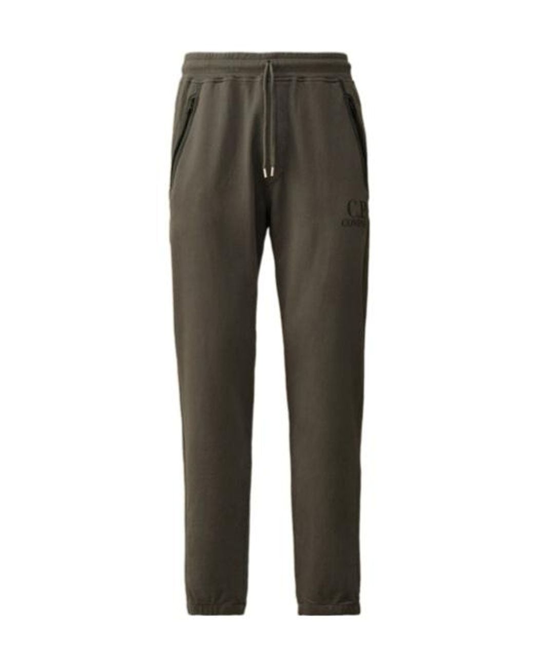C P Company Gray Logo-Print Sweatpants for men