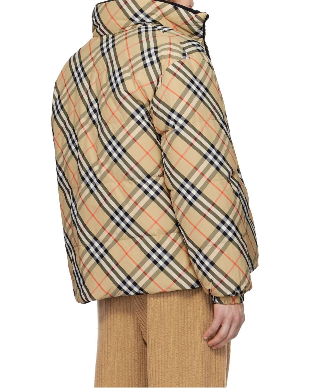 Burberry Metallic Reversible Check Puffer Jacket for men
