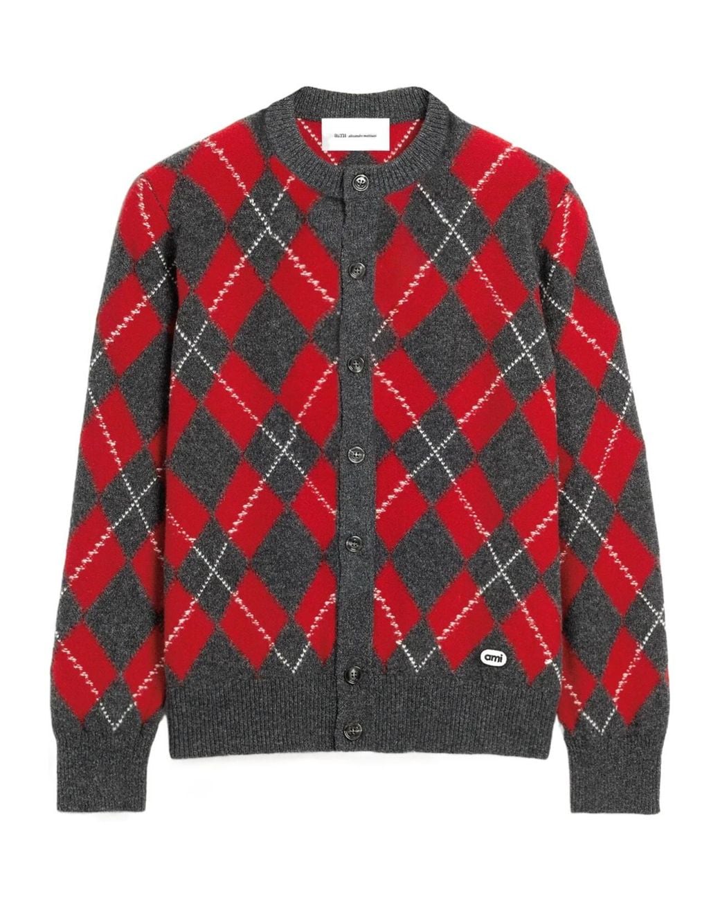 AMI Red Long-Sleeve Knit Top for men