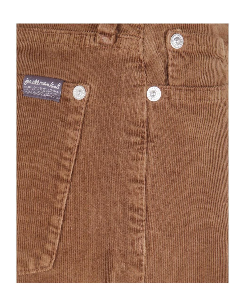 7 For All Mankind Brown Lotta Corduroy-Effect Trousers