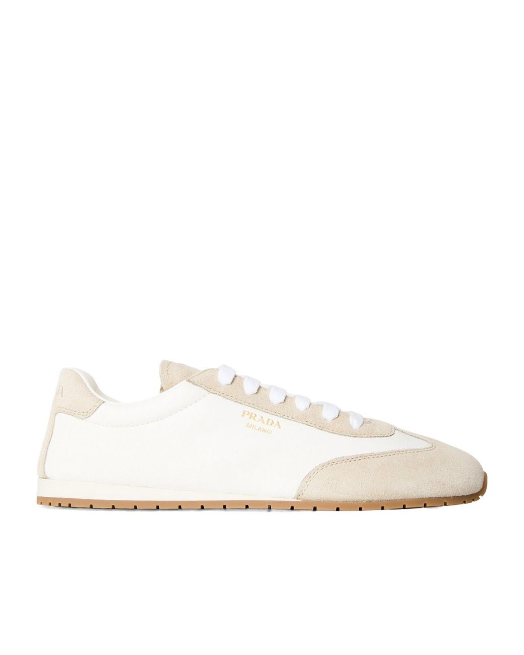 Prada White Low-Top Sneakers