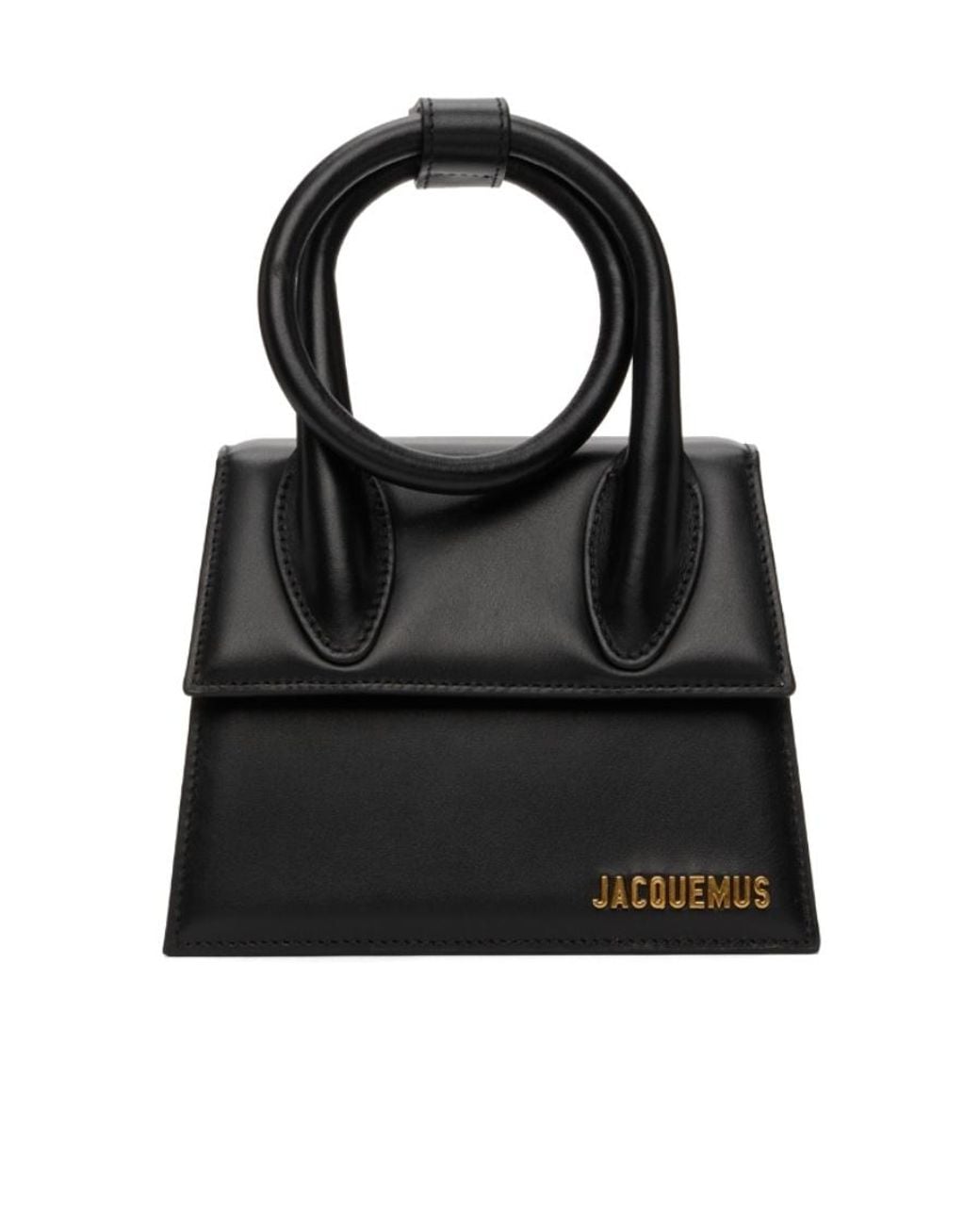 Jacquemus White Le Chiquito Noeud Logo Plaque Tote Bag