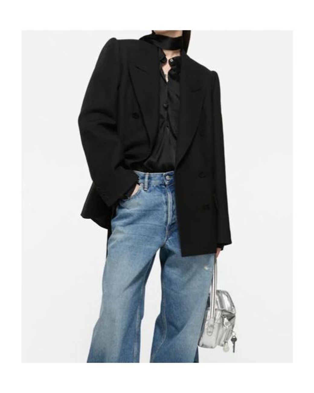 Acne Black Double Breasted Tailored Blazer