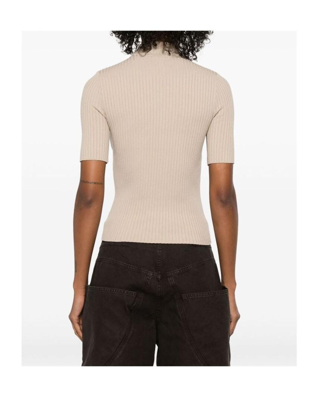 Courreges Multicolor Courrèges Reedition Short-Sleeved Ribbed Jumper