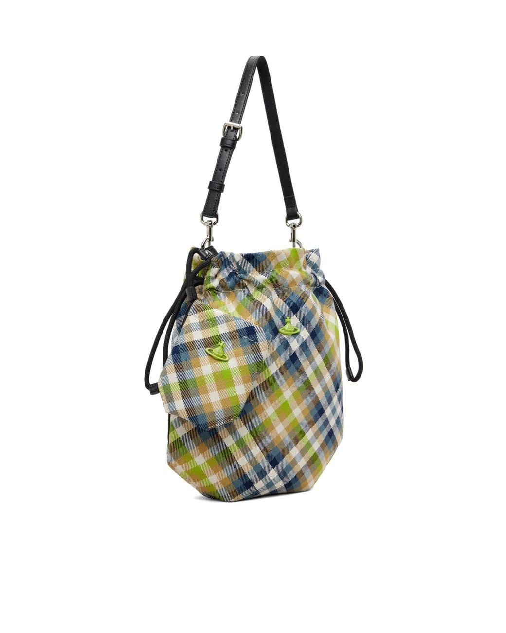 Vivienne Westwood Blue Drawstring Shoulder Bag