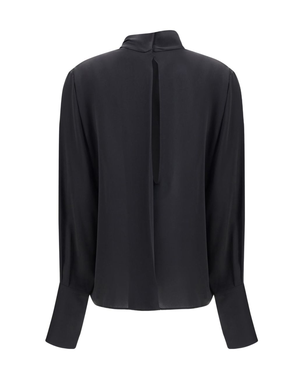 Tom Ford Blue Long Sleeved Satin Blouse