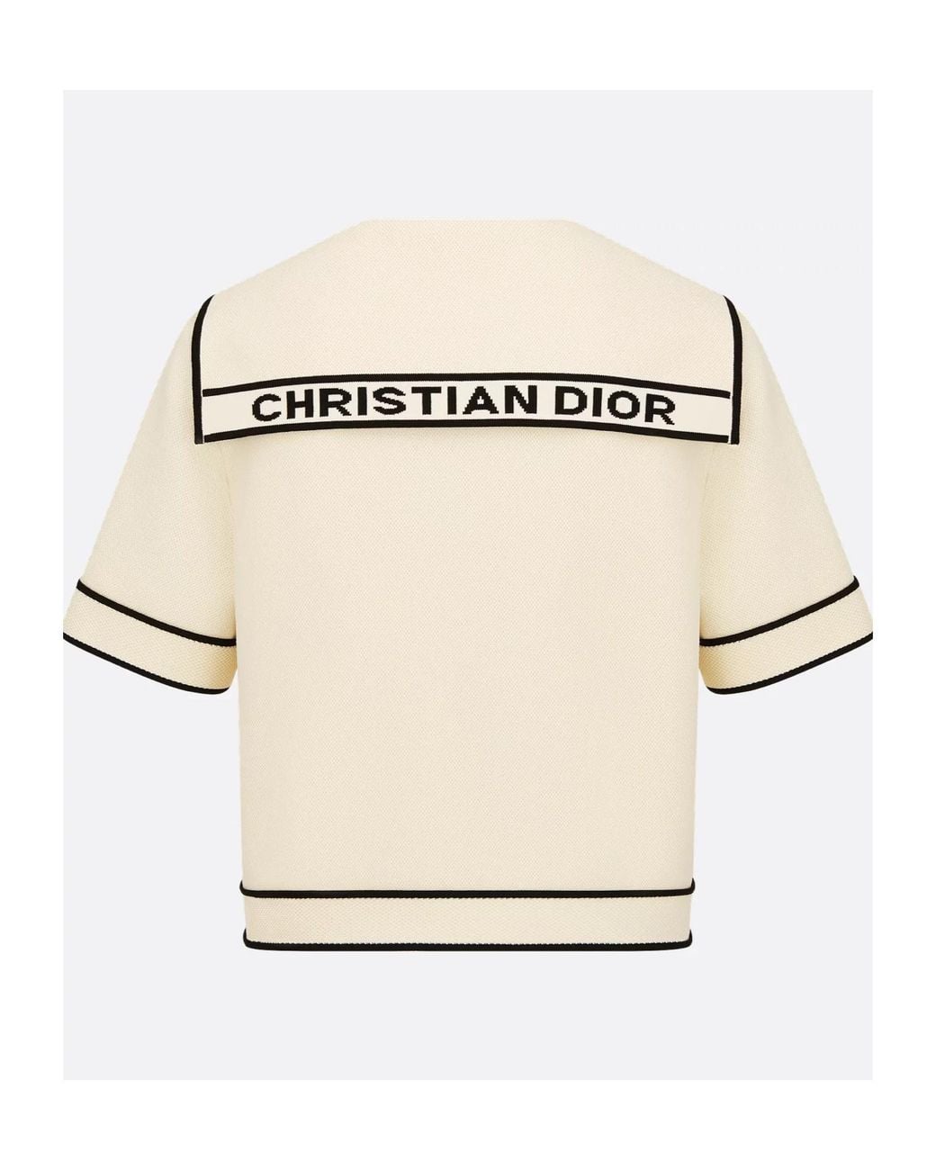 Dior Natural Short-Sleeved Jacket With Sailor Collar