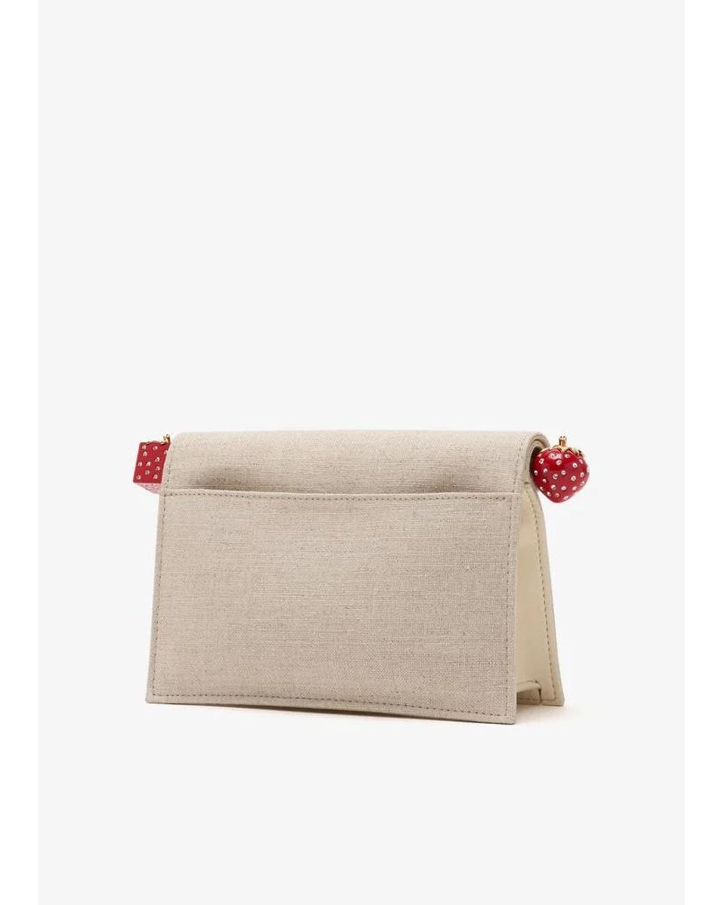 Jacquemus Natural Logo Plaque Clutch Bag