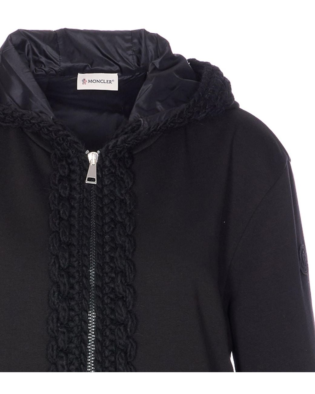 Moncler Blue Zip-Up Drawstring Hoodie
