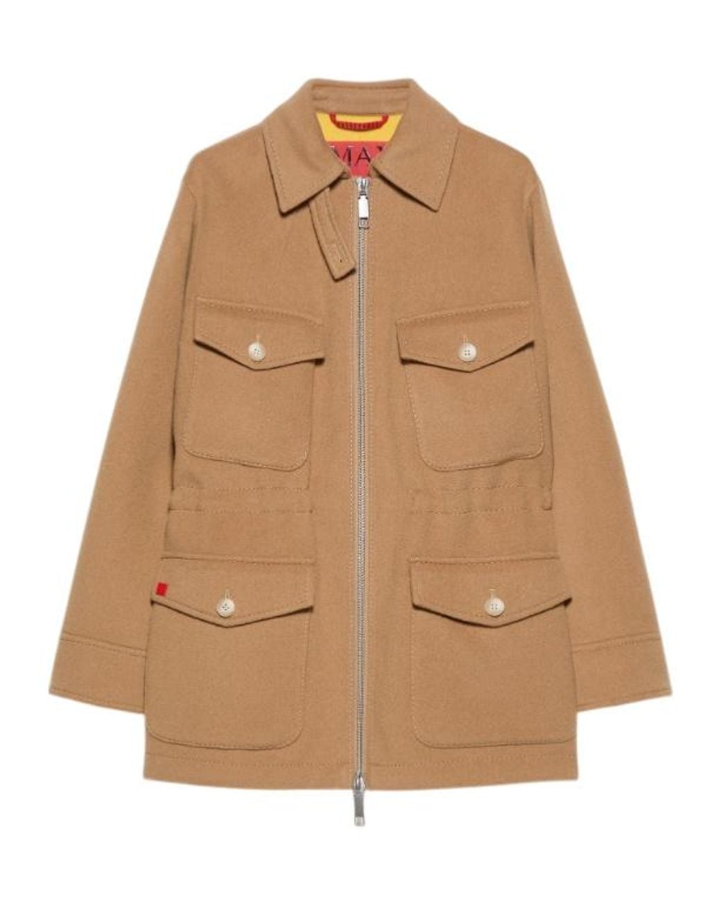 MAX&Co. Brown Double-Woven Wool Field Jacket