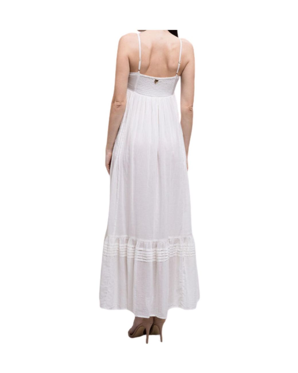 Twinset White Pleated Maxi Dress