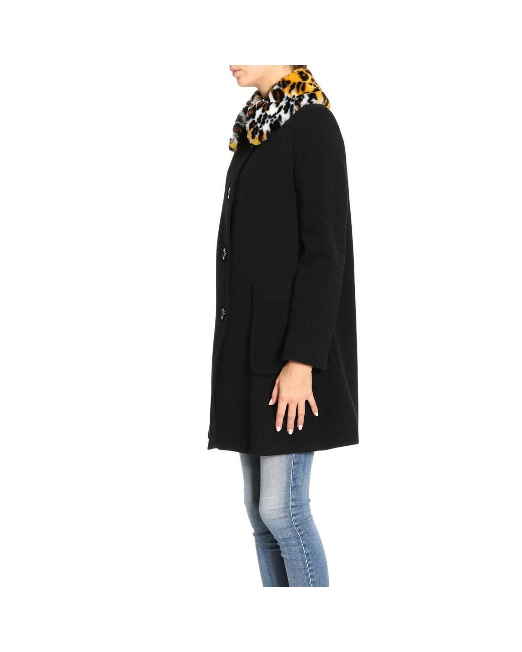 Moschino Black Long-Sleeved Coat