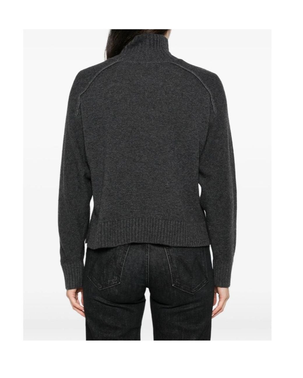 Antonelli Black Ribbed Knit Sweater