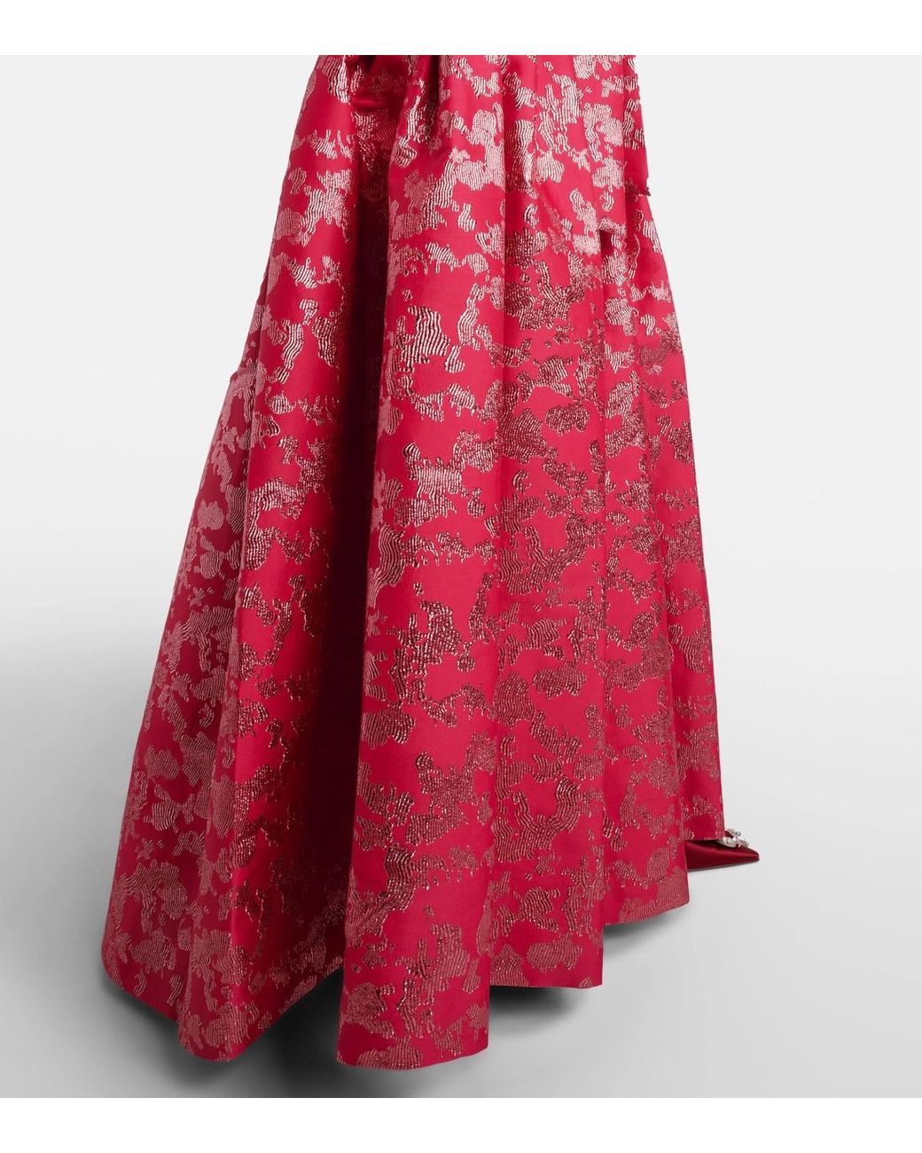 Jonathan Simkhai Red Belted Jacquard Dress