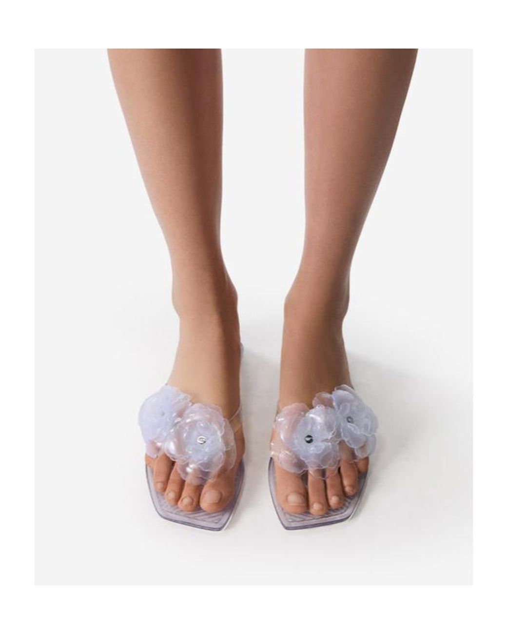 Coperni White Flower Flat Sandals