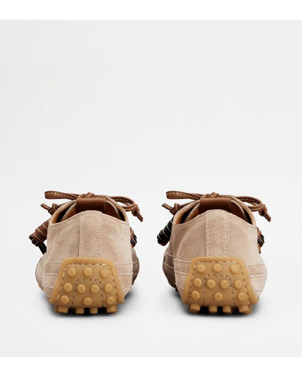 Tod's Brown Lace-Up Low-Top Sneakers