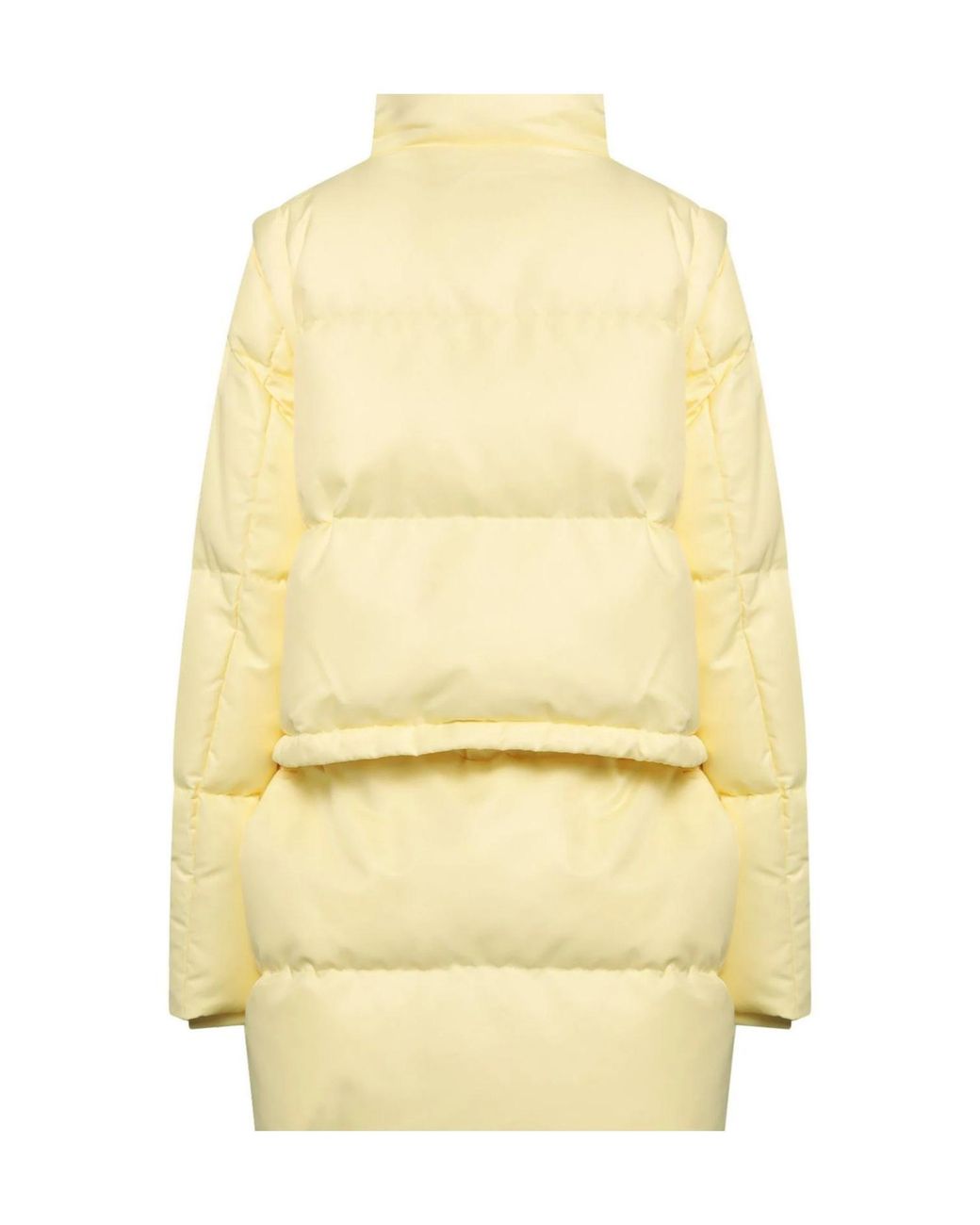 MM6 by Maison Margiela Yellow Minimal Solidcolour Longsleeve Down Coat
