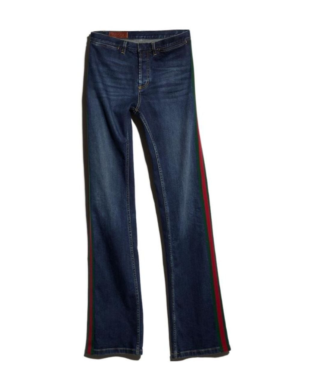 Gucci Blue Web Side-Stripe Jeans for men
