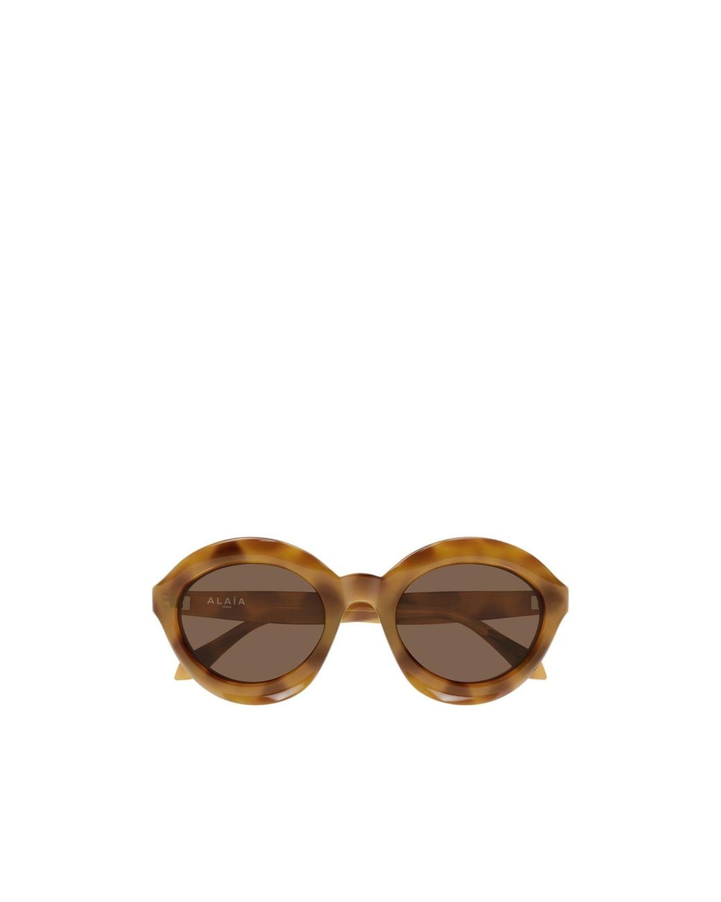 Alaïa Brown Alaïa Oval Frame Sunglasses