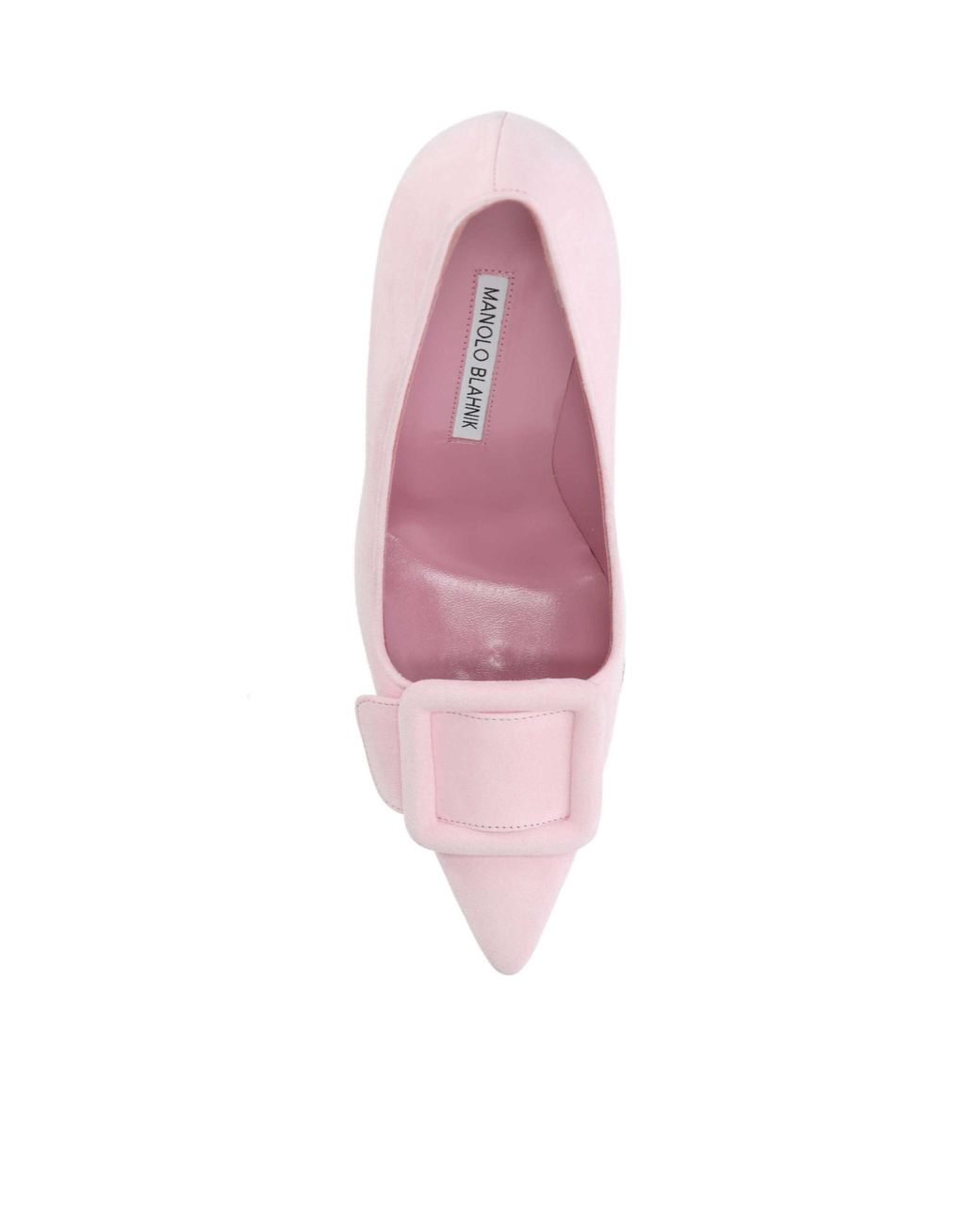 Manolo Blahnik Pink Buckled Pointed Heeled Pumps