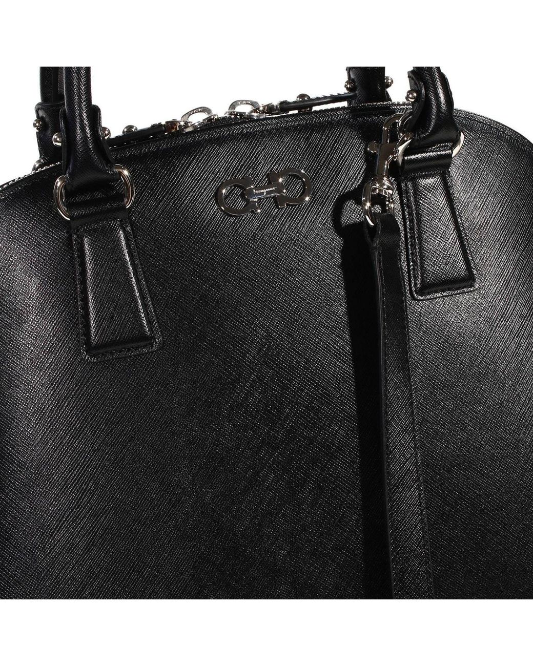 Ferragamo Black Logo Handbag
