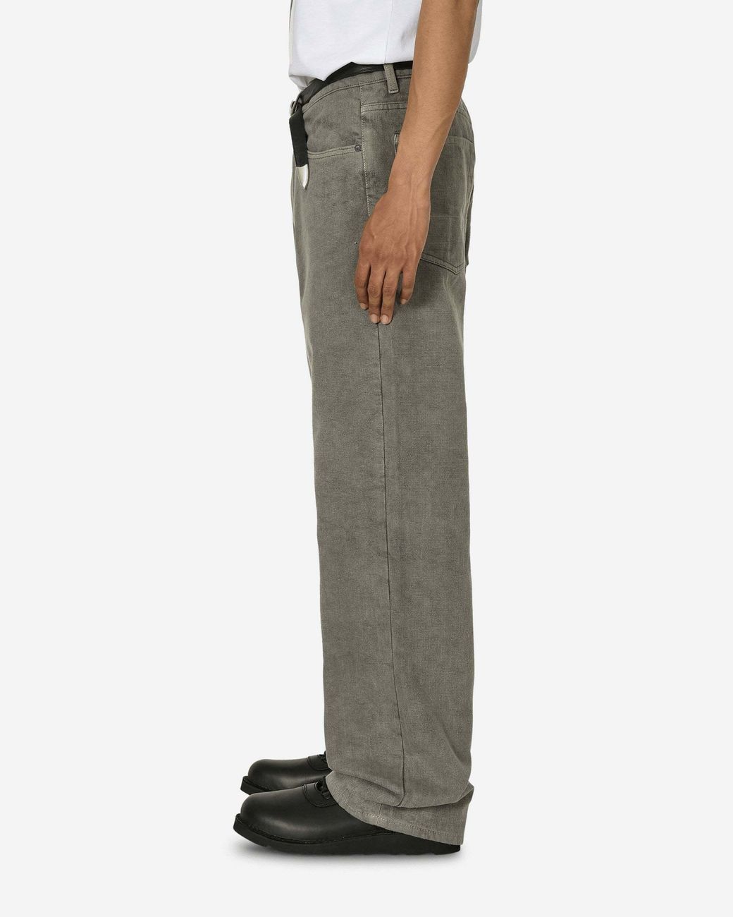 Our Legacy Black Third Cut Logo Patch Straight-Leg Jeans for men