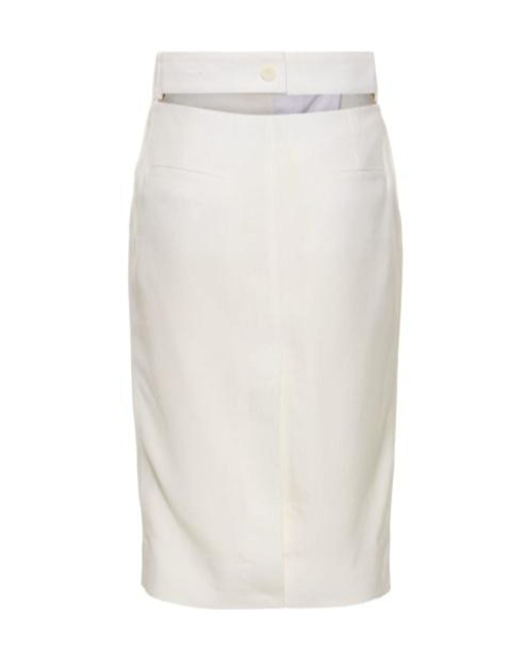 Jacquemus White La Jupe Midi Bari Medium Length Skirt
