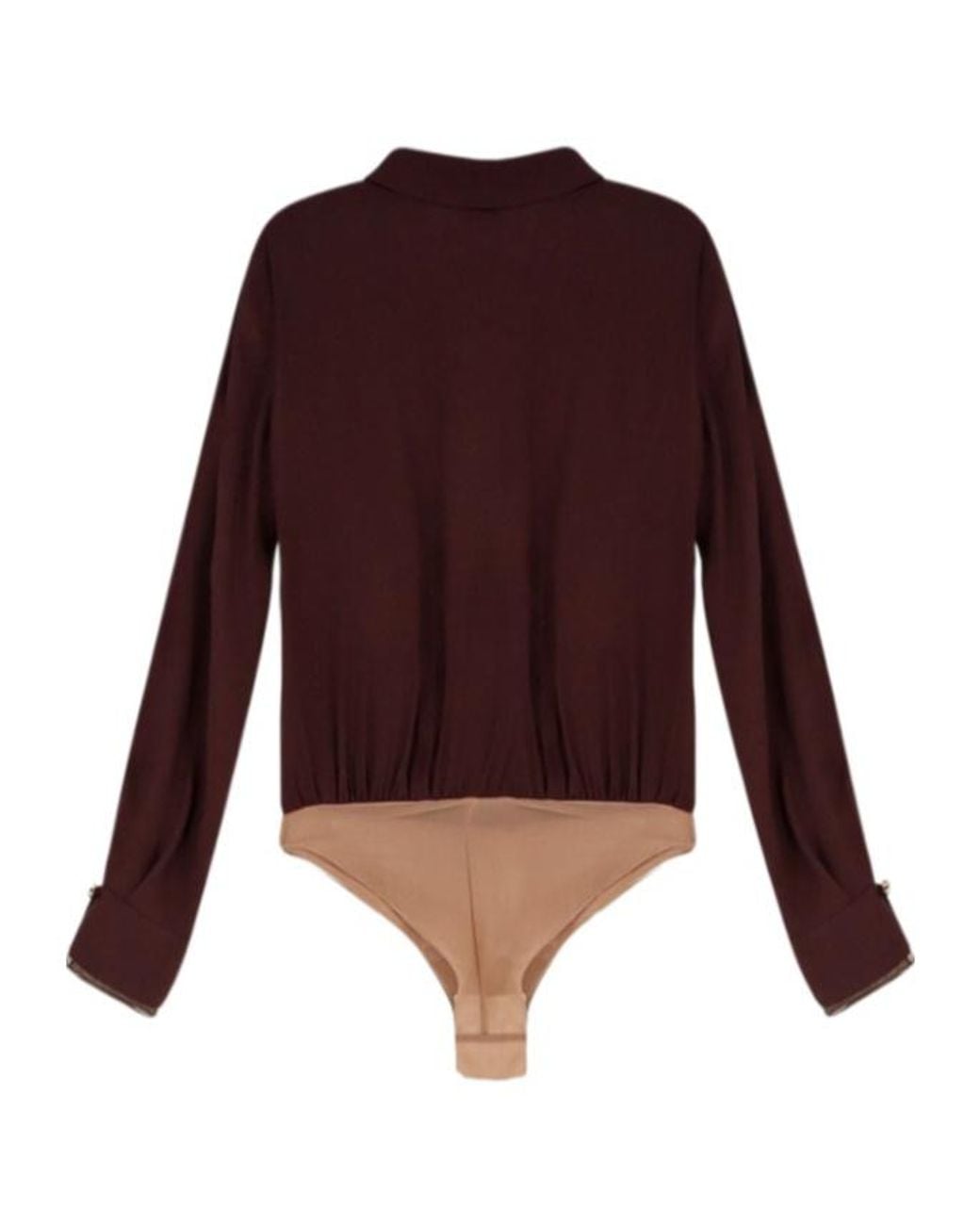 Elisabetta Franchi Purple Georgette Bodysuit