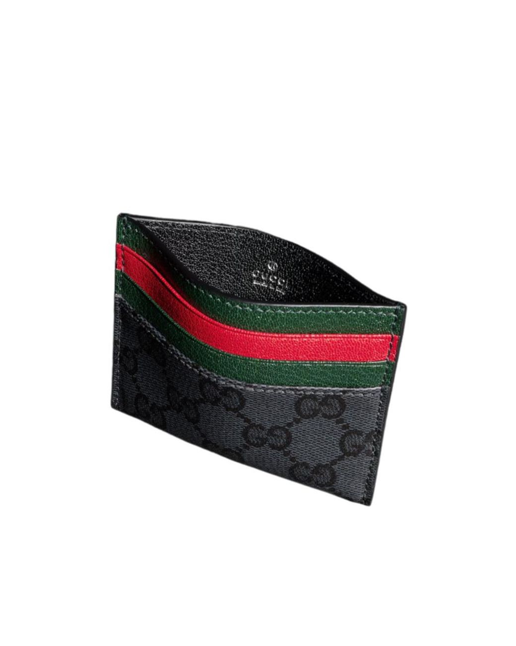 Gucci Multicolor Stripe Detailed Monogrammed Card Holder for men