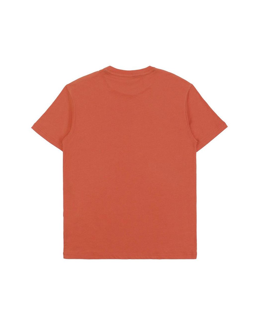 EA7 Orange Round Collar Logo T-Shirt for men
