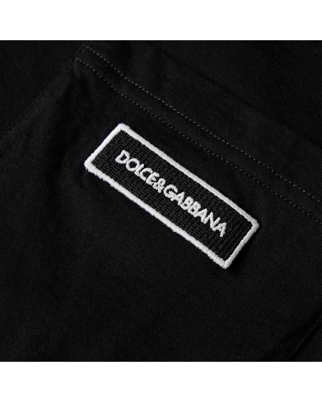 Dolce & Gabbana Black Solid Color T-Shirt for men