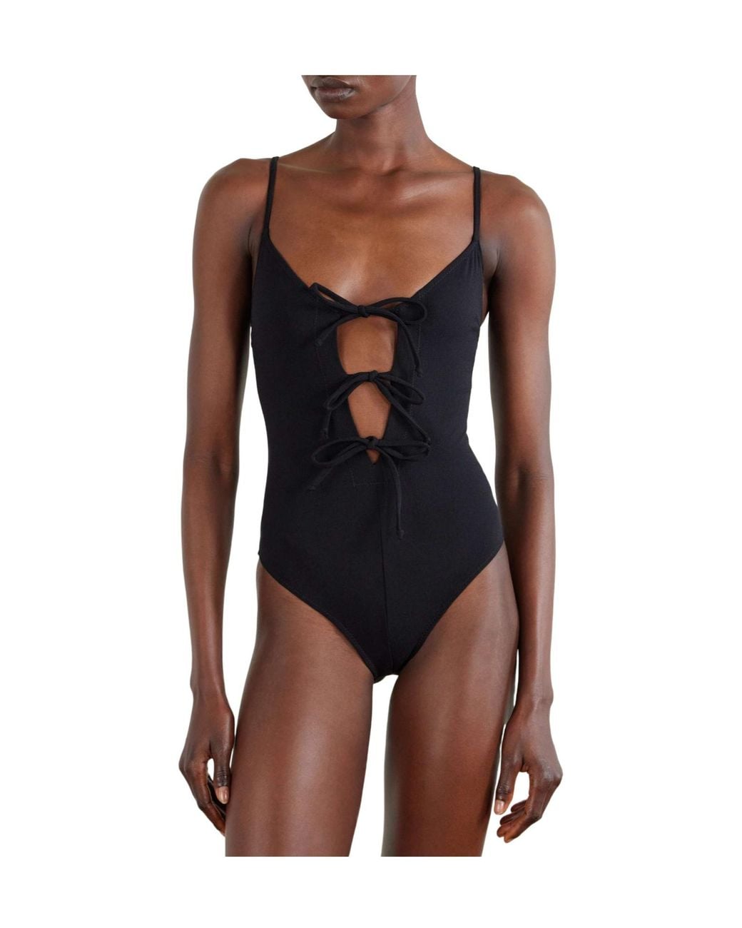 Lisa Marie Fernandez Black Three Tie Swimsuit