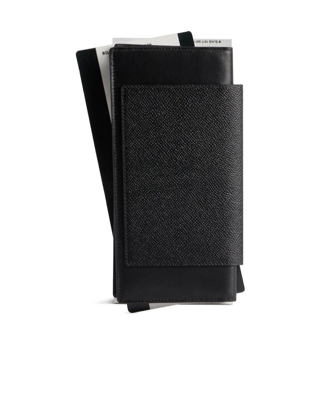 Balenciaga Black Passport 2 Tickets Long Wallet for men
