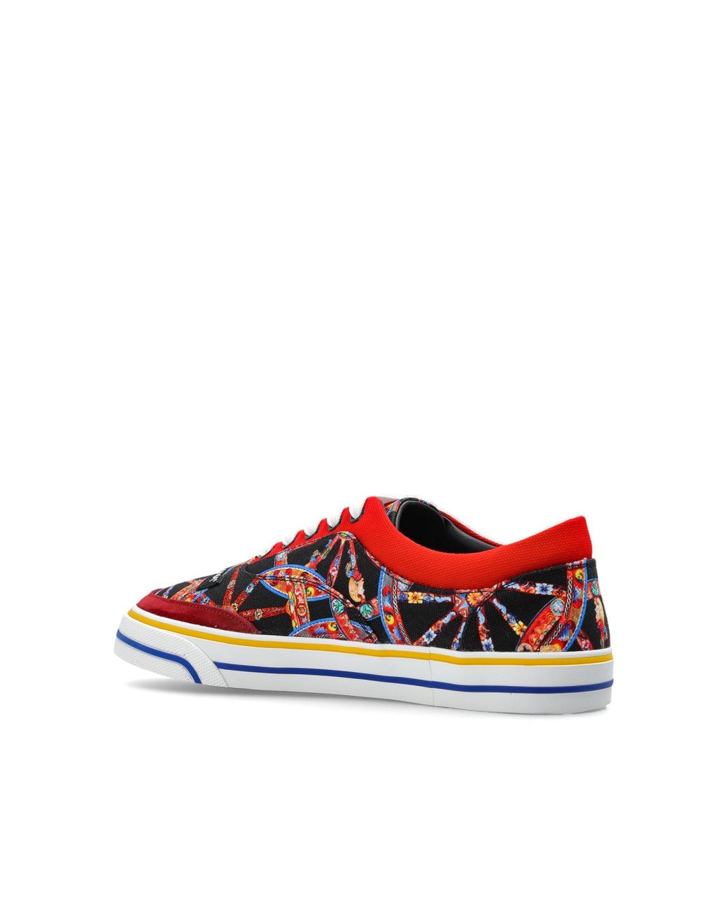 Dolce & Gabbana Red Carretto Printed Sports Shoes